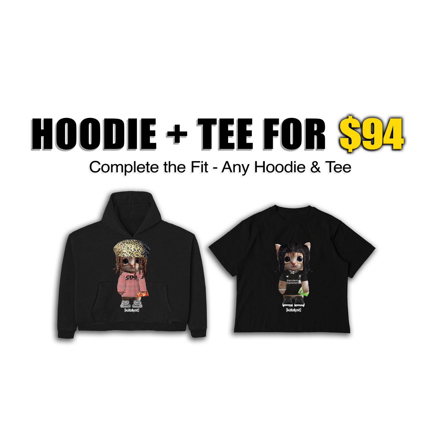 KITTY HOODIE + TEE PACK