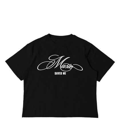 MUSIC SAVED ME TEE (BLACK)