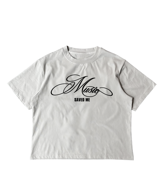 MUSIC SAVED ME TEE (WHITE)