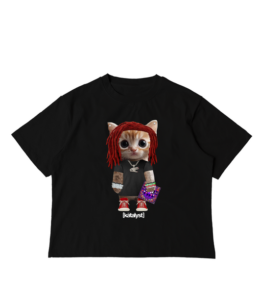 NINEVICIOUS KITTY TEE (BOXY CROP)