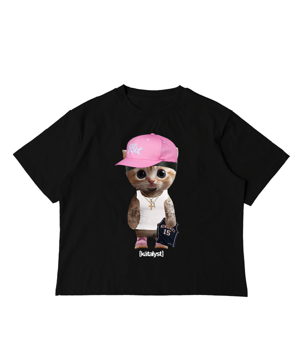 PLAQUEBOYMAX KITTY TEE (BOXY CROP)