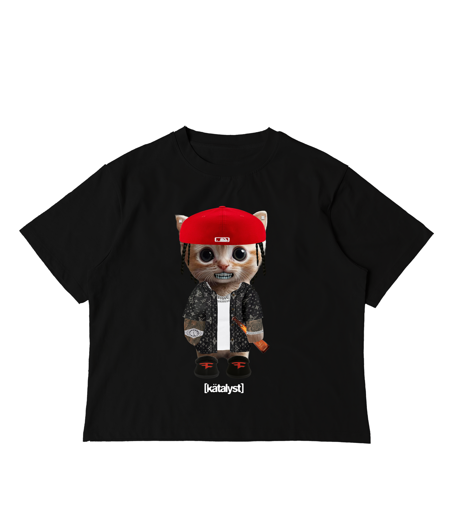 SILKY KITTY TEE (BOXY CROP)