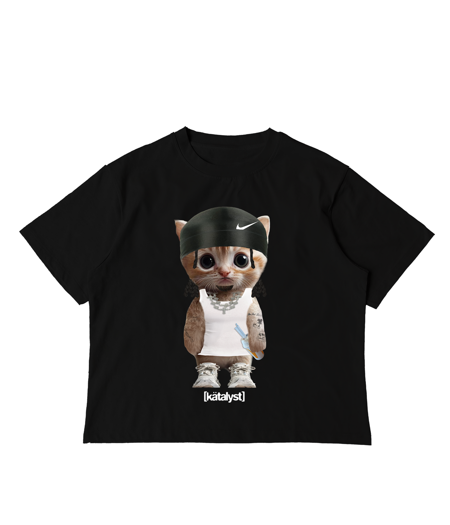 SUMMRS KITTY TEE (BOXY CROP)